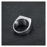 Anello MC Biker in acciaio inox rosso sottile 18x14 mm IM#23235