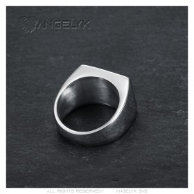 MC Biker Ring Stainless Steel Discrete Green18x14mm IM#23242
