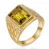 Gold and Sapphire Yellow Stone Ring IM#23253