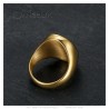 Anillo Cruz de Lorena para hombre Acero inoxidable y oro IM#23276