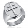 Cross of Lorraine ring for men Stainless steel IM#23281