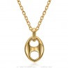 Collier main de fatma Acier inoxydable Or avec Chaîne 55cm  IM#23348