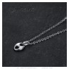 Coffee Bean Pendant 9mm Stainless Steel Silver Chain IM#23356