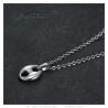Coffee Bean Pendant 11mm Stainless Steel Silver Chain IM#23362