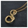 Collier serpent or Acier inoxydable Pendentif homme femme  IM#23368
