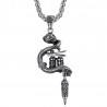 Pendentif Homme Franc-Maçonnerie Doré Or Fin Strass  IM#23392