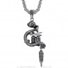 Pendentif Homme Franc-Maçonnerie Doré Or Fin Strass  IM#23393