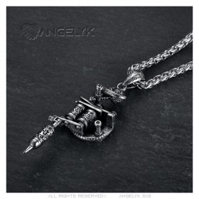 Pendentif Homme Franc-Maçonnerie Doré Or Fin Strass  IM#23395