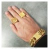 Pulsera grande Gourmette Hombres Acero inoxidable Oro IM#23420