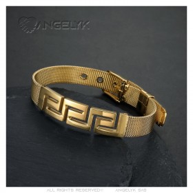 La Grecque belt bracelet Stainless steel Gold IM#23425