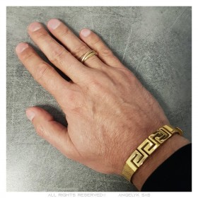 La Grecque Gürtel Armband Edelstahl Gold IM#23427