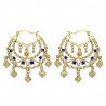 Boucles d'oreilles Savoyardes Niglo Femme Gitane Or Saphir  IM#23443