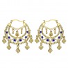 Niglo Women's Gitane Sapphire Gold Savoyard Earrings IM#23443