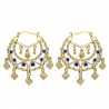 Niglo Pendientes de zafiro de oro para mujer IM#23443