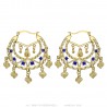 Boucles d'oreilles Savoyardes Niglo Femme Gitane Or Saphir  IM#23444