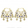 Niglo Women's Gitane Sapphire Gold Savoyard Earrings IM#23444