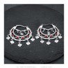 Boucles d'oreilles Savoyardes Niglo Femme Gitane Argent Rubis  IM#23457