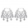 Boucles d'oreilles Savoyardes Niglo Femme Gitane Argent Diamant  IM#23461