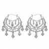 Niglo Women's Gitane Silver Diamond Savoyard Earrings IM#23461