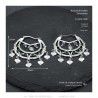 Boucles d'oreilles Savoyardes Niglo Femme Gitane Argent Emeraude  IM#23470