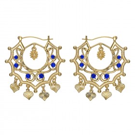 Boucles d'oreilles Savoyardes Santana Niglo Gitane Or Saphir  IM#23473