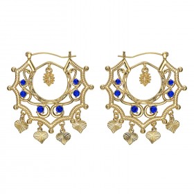 Savoyardes-Ohrringe Santana Niglo Gitane Gold Saphir IM#23473