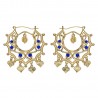 Santana Niglo Gitane Sapphire Gold Savoyard Earrings IM#23473