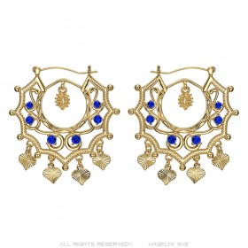 Santana Niglo Gitane Sapphire Gold Savoyard Earrings IM#23474