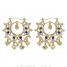 Boucles d'oreilles Savoyardes Santana Niglo Gitane Or Saphir  IM#23474