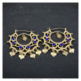 Boucles d'oreilles Savoyardes Santana Niglo Gitane Or Saphir  IM#23475