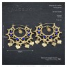 Boucles d'oreilles Savoyardes Santana Niglo Gitane Or Saphir  IM#23476
