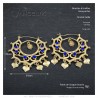 Boucles d'oreilles Savoyardes Santana Niglo Gitane Or Saphir  IM#23476