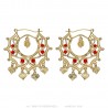 Boucles d'oreilles Savoyardes Santana Niglo Gitane Or Rubis  IM#23480