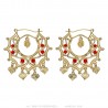 Santana Niglo Gitane Ruby Gold Savoyard Earrings IM#23480