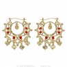 Santana Niglo Gitane Ruby Gold Savoyard Earrings IM#23480