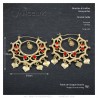 Boucles d'oreilles Savoyardes Santana Niglo Gitane Or Rubis  IM#23482