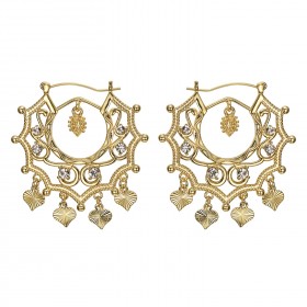 Boucles d'oreilles Savoyardes Santana Niglo Gitane Or Diamant  IM#23485