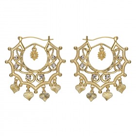 Santana Niglo Gitane Gold Diamond Savoyard Earrings IM#23485
