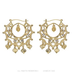 Savoyarden-Ohrringe Santana Niglo Gitane Gold Diamant IM#23486