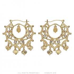 Boucles d'oreilles Savoyardes Santana Niglo Gitane Or Diamant  IM#23486