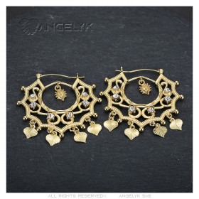 Santana Niglo Gitane Gold Diamond Savoyard Earrings IM#23487