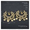 Boucles d'oreilles Savoyardes Santana Niglo Gitane Or Diamant  IM#23488