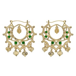 Santana Niglo Gitane Orecchini savoiardi in oro smeraldo IM#23491