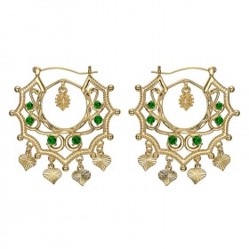 Savoyardes Santana Niglo Gitane Ohrringe Gold Smaragd IM#23491