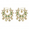 Boucles d'oreilles Savoyardes Santana Niglo Gitane Or Emeraude  IM#23491