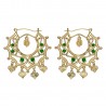 Santana Niglo Gitane Emerald Gold Savoyard Earrings IM#23491