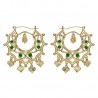 Santana Niglo Gitane Emerald Gold Savoyard Earrings IM#23491