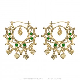 Savoyardes Santana Niglo Gitane Ohrringe Gold Smaragd IM#23492