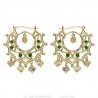 Boucles d'oreilles Savoyardes Santana Niglo Gitane Or Emeraude  IM#23492