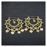 Boucles d'oreilles Savoyardes Santana Niglo Gitane Or Emeraude  IM#23493